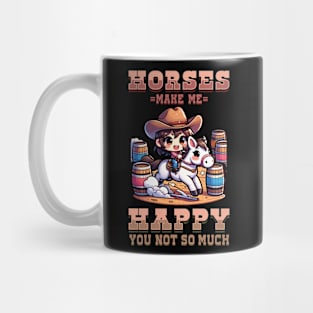 Horse Make Me Happy You Not So Much I Equestrian Pony Mug